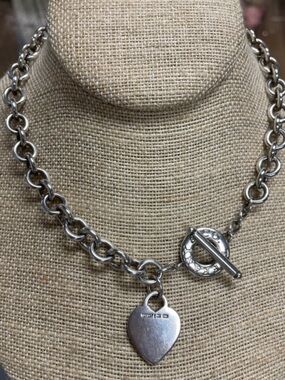 Tiffany & Co. Silver Heart Toggle Necklace